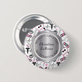 世界最大の医療ナース |ドクター名 缶バッジ (正面&裏面)