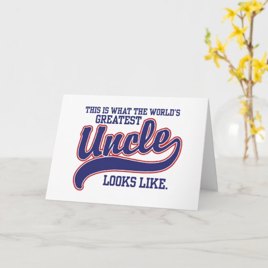 世界最大の叔父 カード (黄色い花)