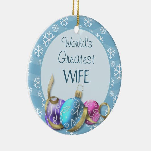 世界最大の妻クリスマス セラミックオーナメント (右)
