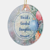 世界最大の娘クリスマスウォーター色 セラミックオーナメント (左)