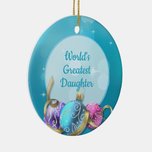 世界最大の娘クリスマス セラミックオーナメント (右)