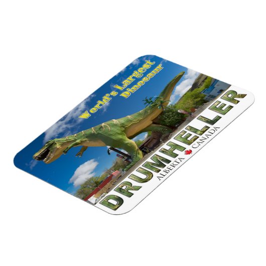 世界最大の恐竜 – 土産冷蔵庫用マグネット マグネット (左側)