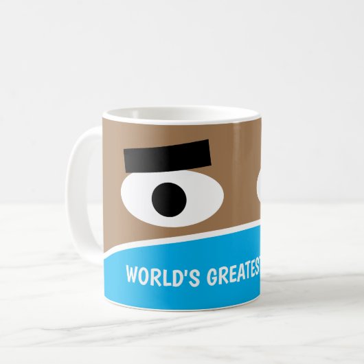 世界最大の歯医者おもしろい顔マスク コーヒーマグカップ (正面左)