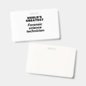 世界最大の法医科学技術者 バッジ (正面＆裏面)