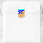 世界最大の猫砂箱 楽しいギフト&Tシャツ ラウンドシール (バッグ)
