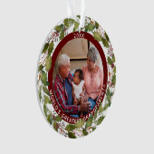 世界最大の祖父母2人がクリスマス写真を撮る オーナメント (正面)