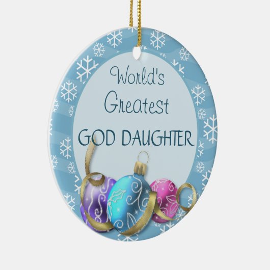 世界最大の神の娘クリスマスの飾り セラミックオーナメント (右)
