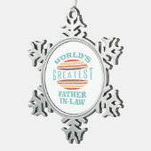 世界最大の義理の息子 スノーフレークピューターオーナメント (右)