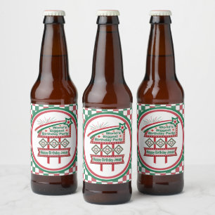 世界最大の誕生日パーティーの電飾看板 ビールラベル