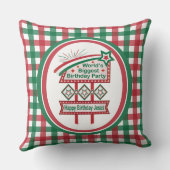世界最大の誕生日パーティーマーキー クッション (裏面)