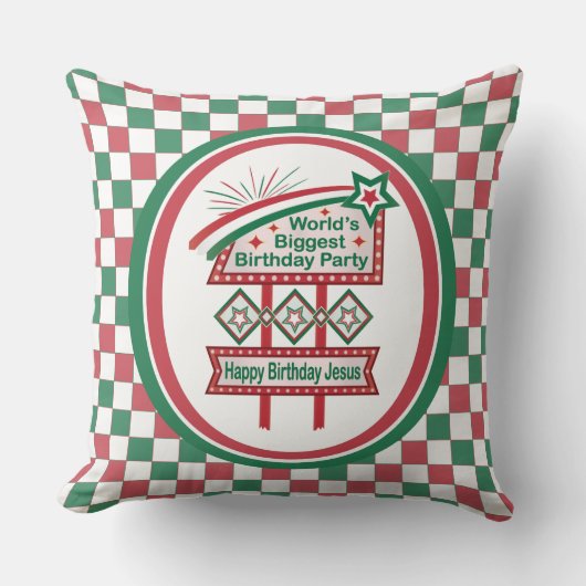 世界最大の誕生日パーティーマーキー クッション (正面)