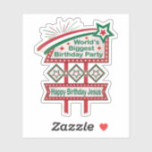 世界最大の誕生日パーティーマーキー シール (シート)