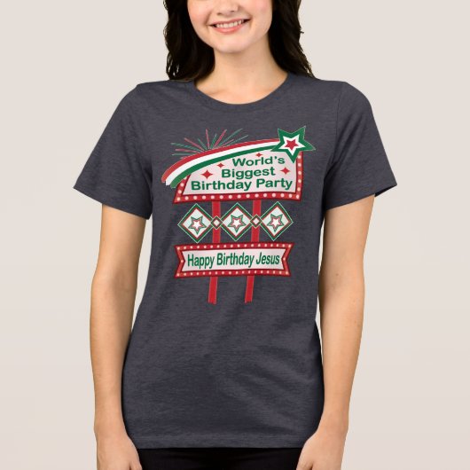 世界最大の誕生日パーティーマーキー トライブレンドTシャツ (正面)