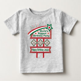 世界最大の誕生日パーティーマーキー ベビーTシャツ