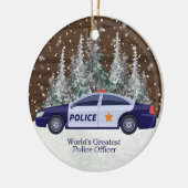 世界最大の警察官のクリスマス セラミックオーナメント (左)