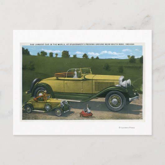 世界最大の車、スチューデビーカーの証明 ポストカード (正面)