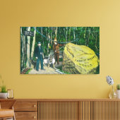 世界最大の金ゴールド・ナゲットの見解 キャンバスプリント (インサイチュ (リビング))