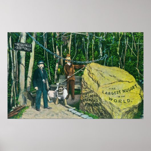 世界最大の金ゴールド・ナゲットの見解 ポスター (正面)