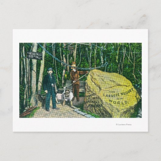 世界最大の金ゴールド・ナゲットの見解 ポストカード (正面)