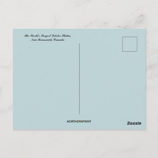 世界最大の銅像ニューブルンスウィックカナダ ポストカード (裏面)