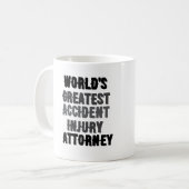 世界最大事故弁護士 コーヒーマグカップ (正面左)