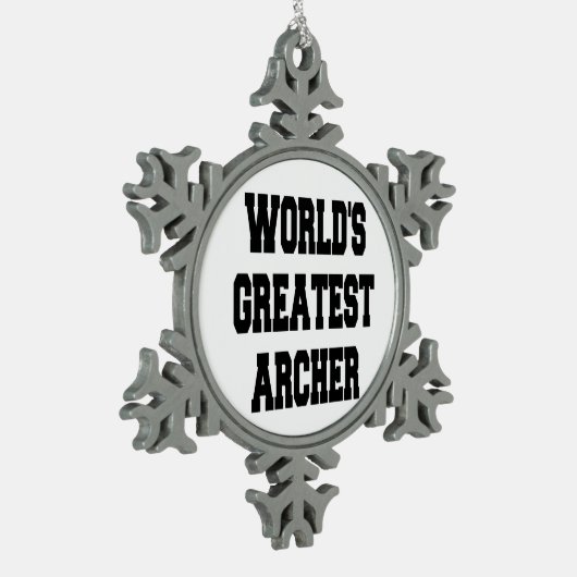 世界最大射手 スノーフレークピューターオーナメント (左)