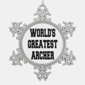 世界最大射手 スノーフレークピューターオーナメント (正面)