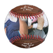 世界最大級のおじいちゃん木製写真父の日 野球ボール (正面)