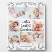 世界最大級のおばあちゃん7フォトコラージュ緑 フォトプラーク (正面)
