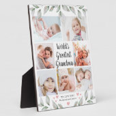 世界最大級のおばあちゃん7フォトコラージュ緑 フォトプラーク (側面)