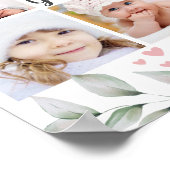 世界最大級のおばあちゃん7フォトコラージュ緑 ポスター (角)