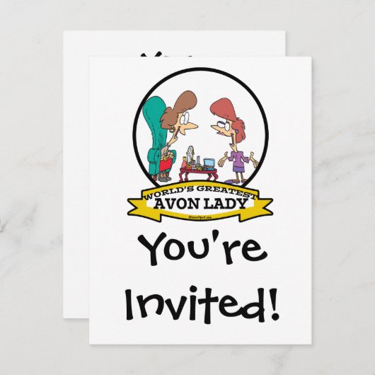 世界最大級のアボンレディーウーマンマンマンアニメ 招待状 (正面/裏面)