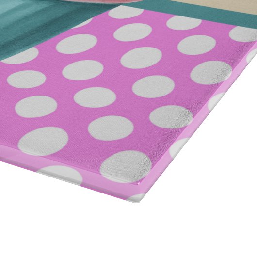 世界最大級のカップケーキのパン屋さん追加メッセージ カッティングボード (角)