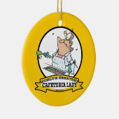 世界最大級のカフェテリア女性漫画 セラミックオーナメント (右)