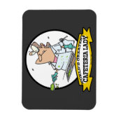 世界最大級のカフェテリア女性漫画 マグネット (縦)