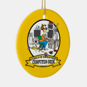 世界最大級のコンピューターギークメンズマンガ セラミックオーナメント (右)