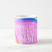 世界最大級のシスターレインボーライトピンクマグ コーヒーマグカップ (中央)