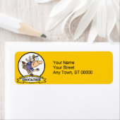 世界最大級のジオカサーの男性の漫画 ラベル (インサイチュ)