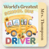 世界最大級のスクールバスドライバーパーソナライズされた コースター (正面)