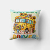 世界最大級のスクールバス運転手 クッション (裏面)