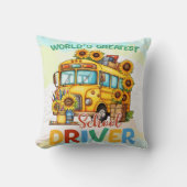 世界最大級のスクールバス運転手 クッション (正面)