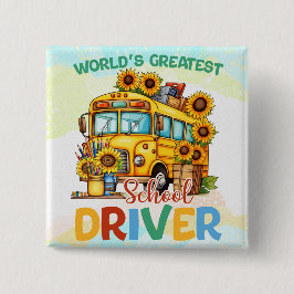 世界最大級のスクールバス運転手 缶バッジ