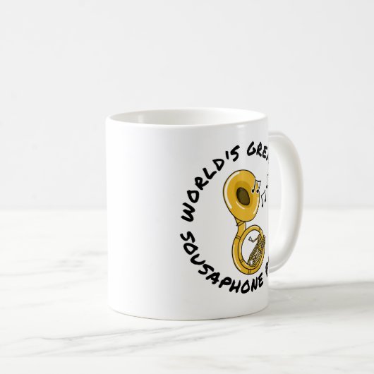 世界最大級のスーザフォン奏者ブラスミュージシャン コーヒーマグカップ (正面右)
