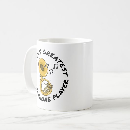 世界最大級のスーザフォン奏者ブラスミュージシャン コーヒーマグカップ (正面左)