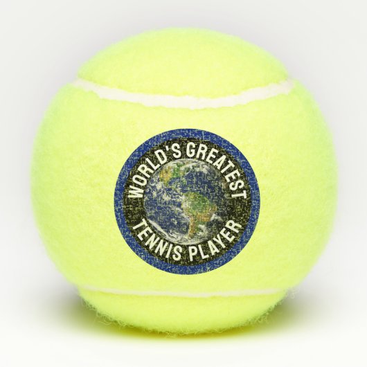 世界最大級のテニス選手プラネットアース・グローブ テニスボール (裏面)