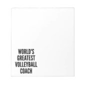 世界最大級のバレーボール監督 ノートパッド (正面)