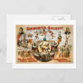 世界最大級のパフォーミングモンキー1892 ポストカード (正面/裏面)