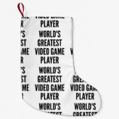 世界最大級のビデオゲームプレーヤー スモールクリスマスストッキング (正面)