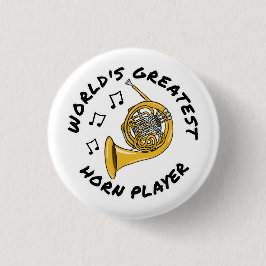 世界最大級のホルン奏者ホーフランスのンおもしろい 缶バッジ