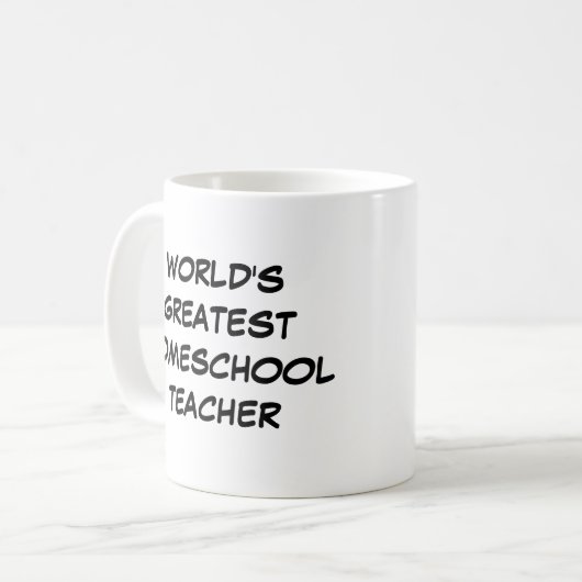 "世界最大級のホームスクール先生"マグ コーヒーマグカップ (正面左)